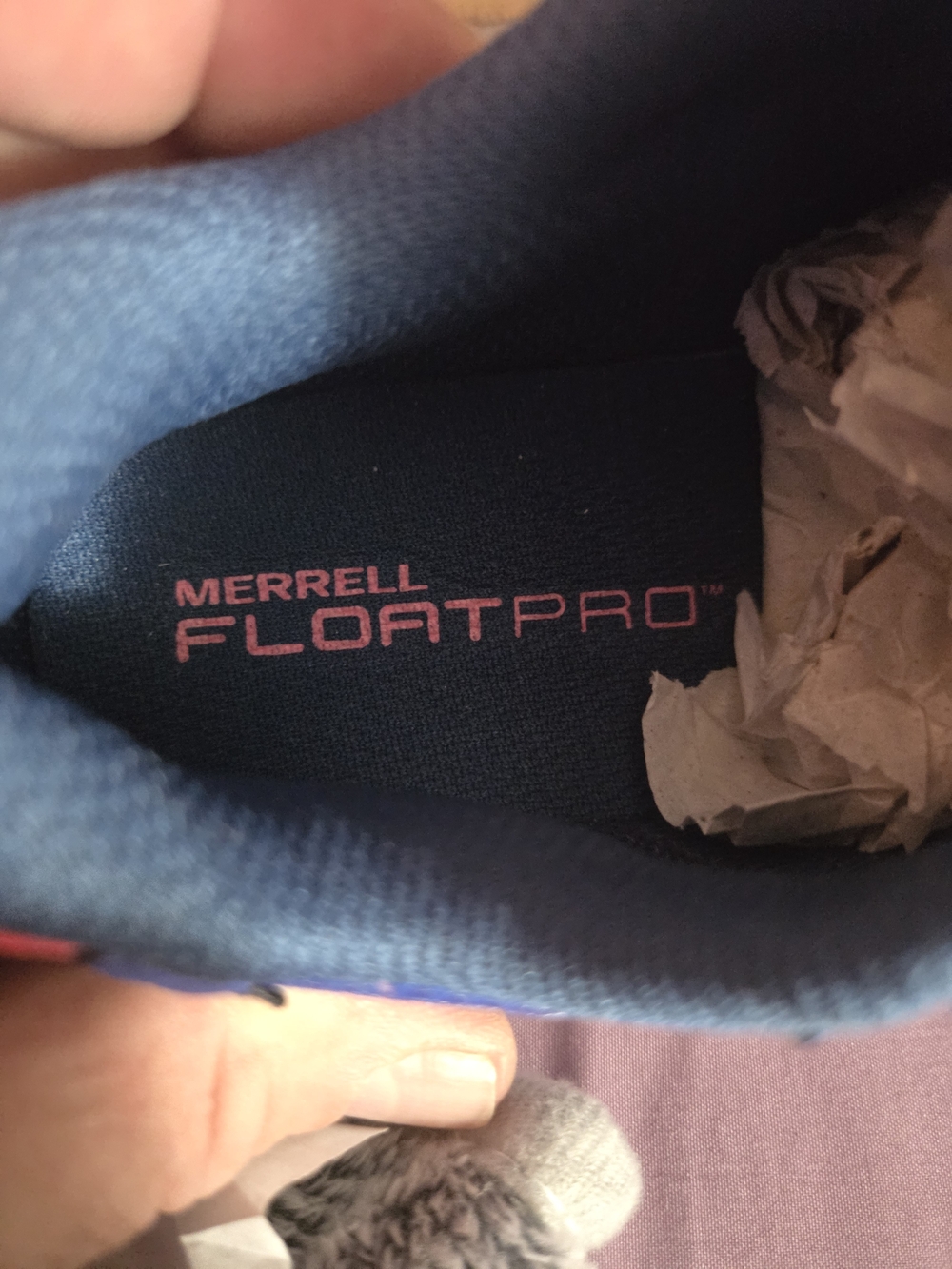 Merrell Kids Navy Blue, Pink and Coral Trail Sneakers - Picture 6 of 10